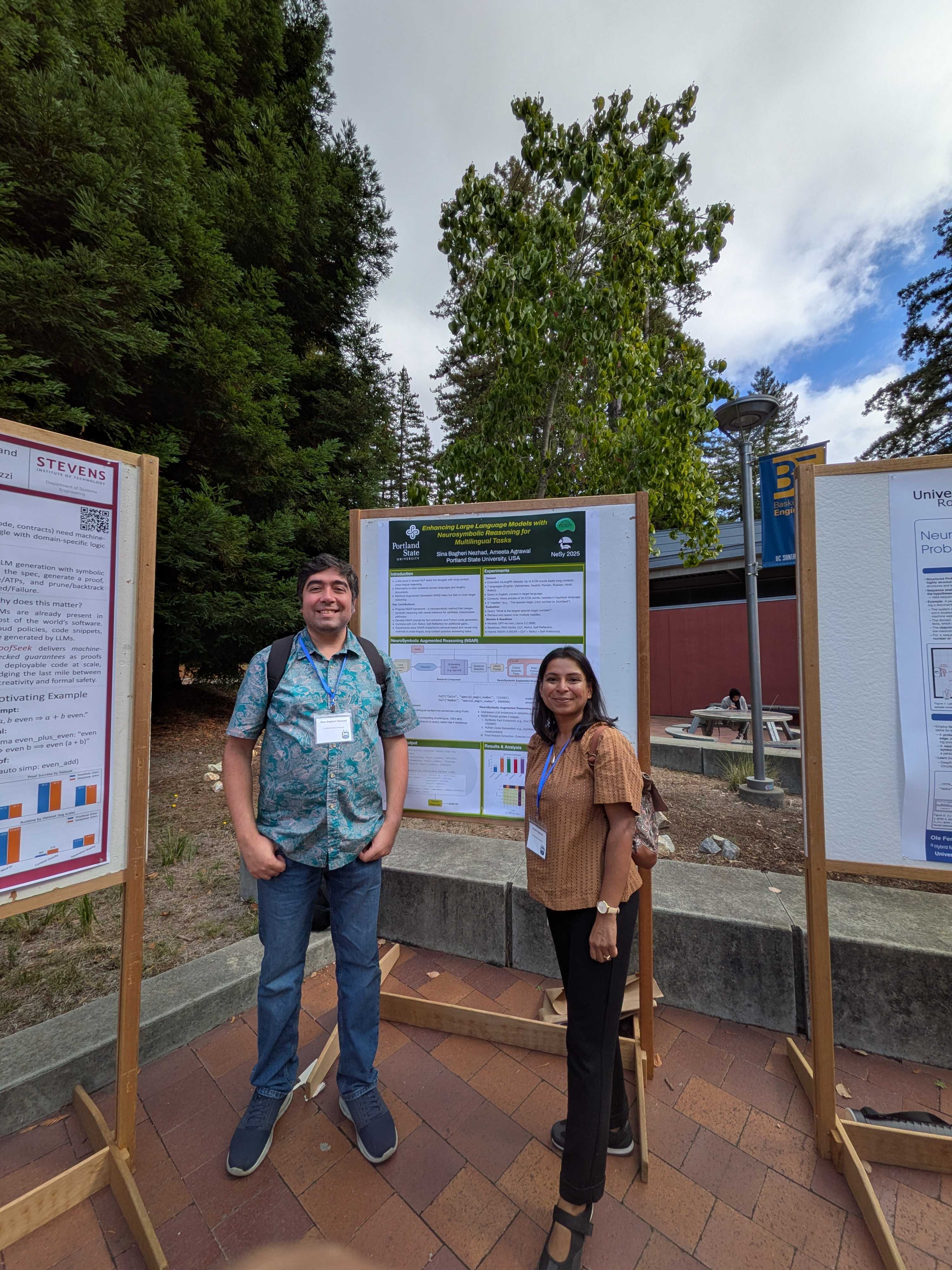 Sina and Dr. Agrawal presenting at NeSy 2025